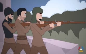 Битва за монастырь Святых Апостолов: Короткометражный мультфильм