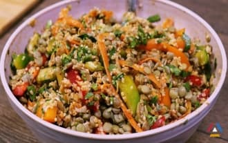 What to cook today? - Salad with bulgur and lentils