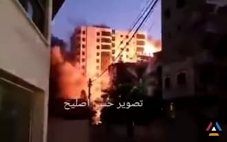 The 13-storey residential tower in Gaza City collapsed after Israeli air. VIDEO