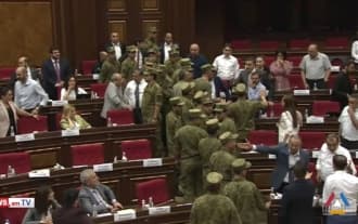 The tense situation in the National Assembly of Armenia
