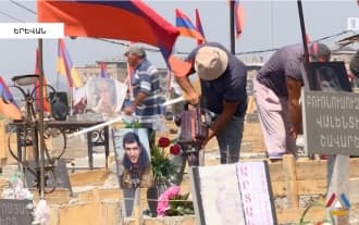 In Yerablur work has begun on the construction of graves