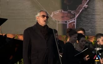 Andrea Bocelli's performance on the Armenian island of St. Lazarus in Venice