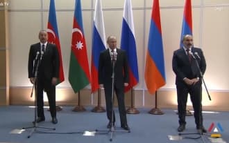 Pashinyan, Putin and Aliyev adopt joint statement