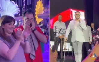 Avet Barseghyan cries after seeing Audre on stage