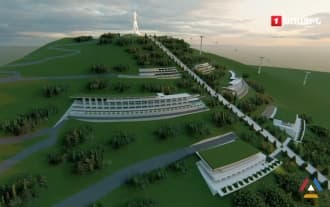 What will the statue of Jesus Christ and the surrounding complex look like?