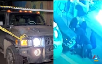 How the police arrest the driver of «Hummer»