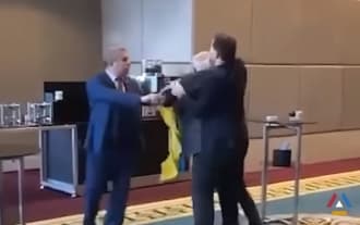 The incident in Ankara, there was a fight between the delegates of Russia and Ukraine