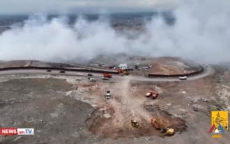 The fire at the Nubarashen landfill has not been extinguished for several days